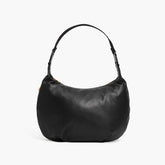 Aoyama 2 Crescent Crossbody Black Leather Bag