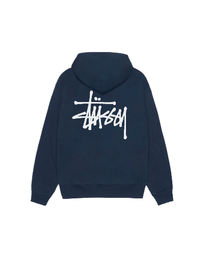 Basic Stussy Navy Blue Hoodie