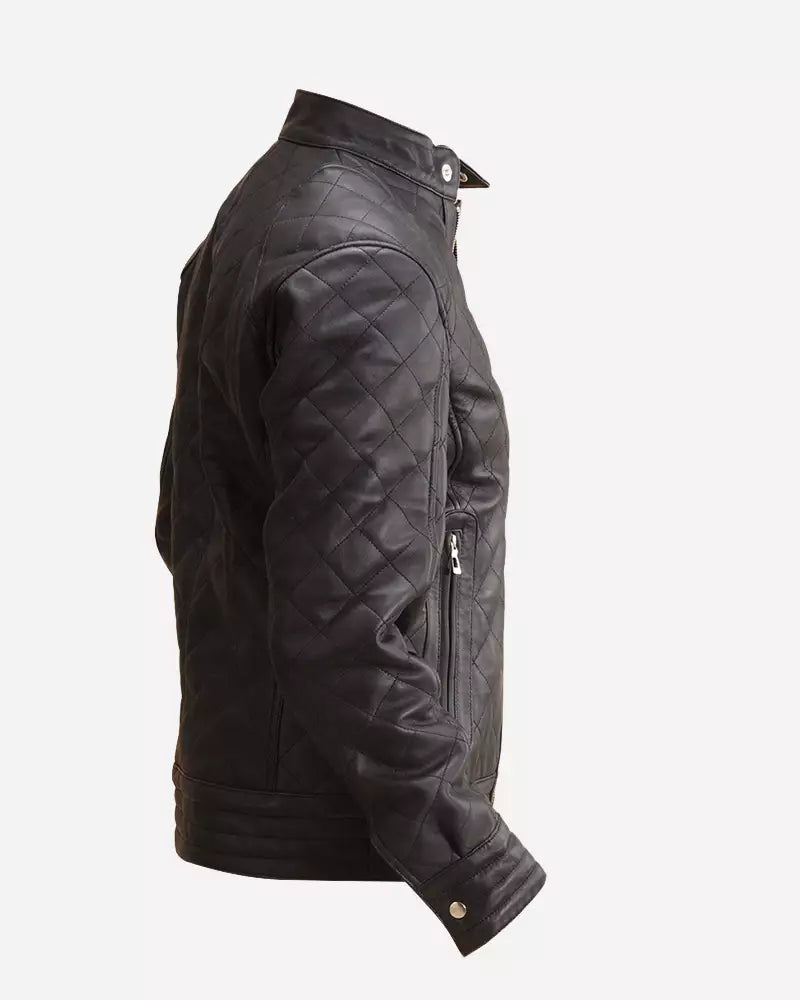 Mens-black-leather-quilted-jacket