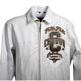 Chi-Town Pelle Pelle White Leather Jacket