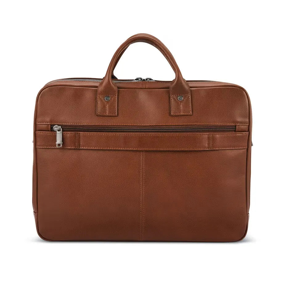 Classic Light Brown Leather Briefcase
