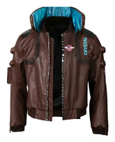 Cyberpunk-2077 Samurai Brown Bomber Leather Jacket