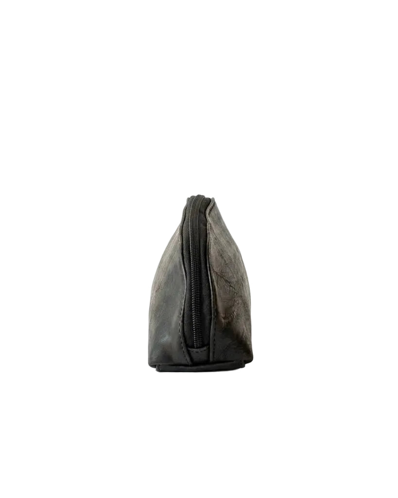 Genuine Leather Anora Vegan Black Makeup Brush Pouch