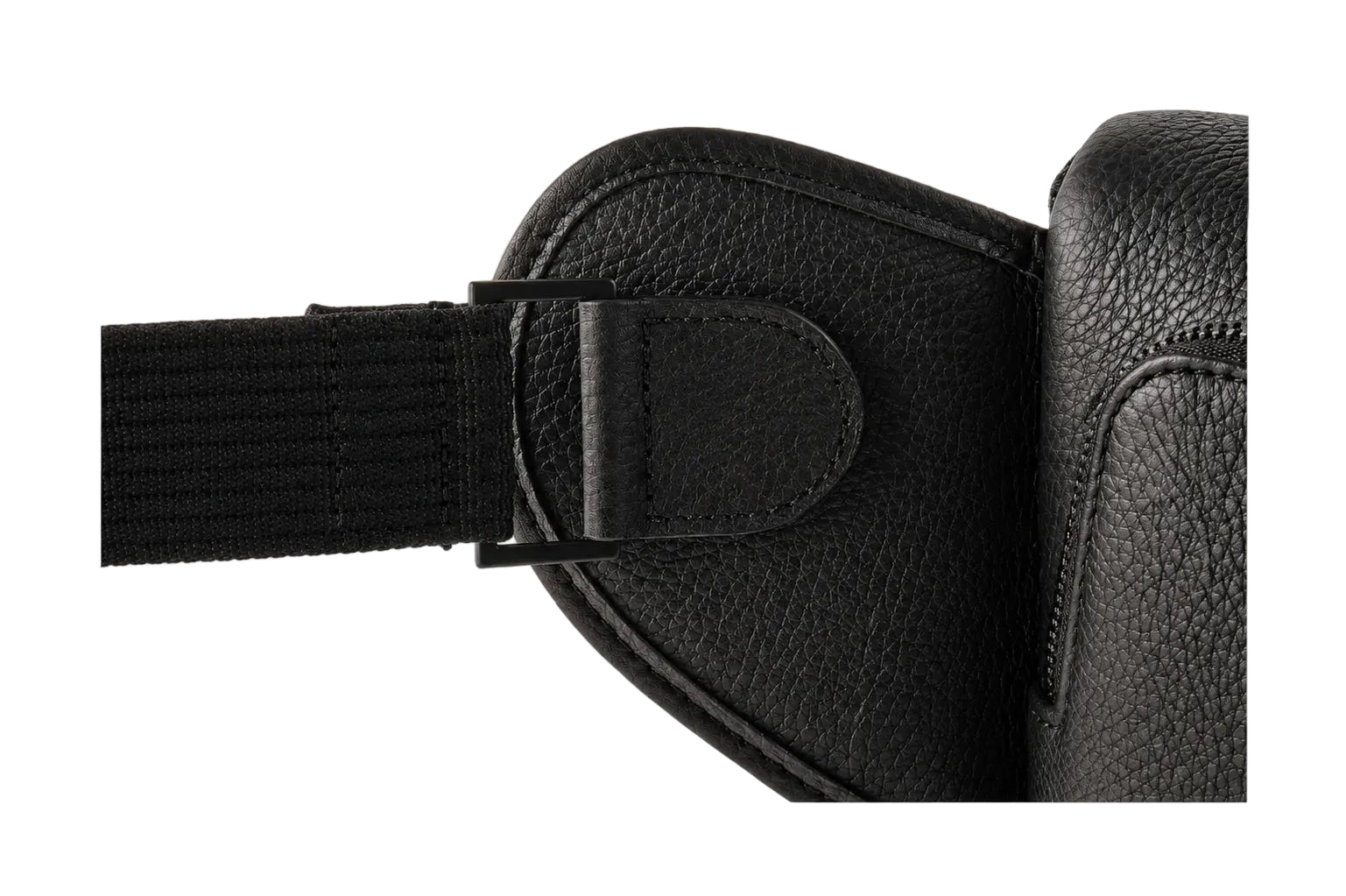 Genuine Leather Long Travel Sling Large Black Camera Bag