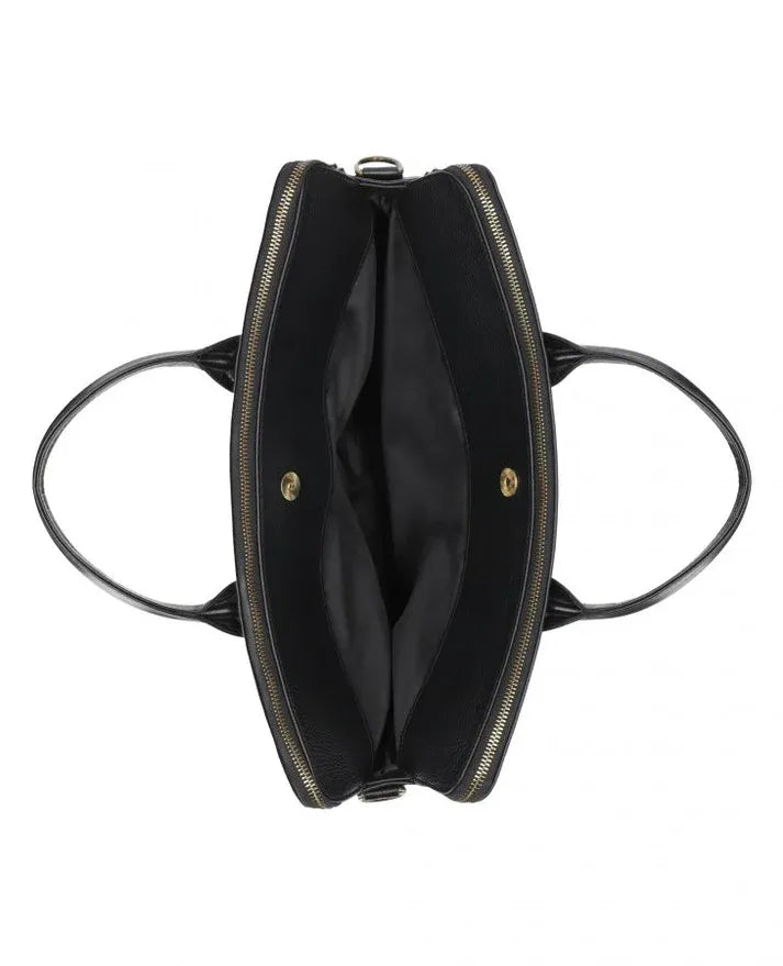 Genuine Leather Wall Street Black Executive Bag