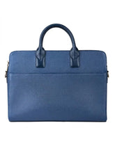 Genuine Leather Wall Street Blue Executive Bag