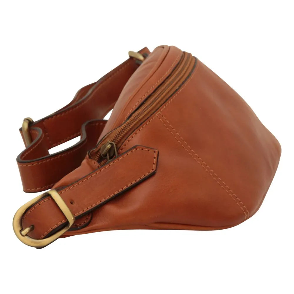 Full Grain Italian Calf Skin Leather Belt Pack