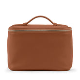 LayFlat Vanity Premium Brown Leather Medium Train Case