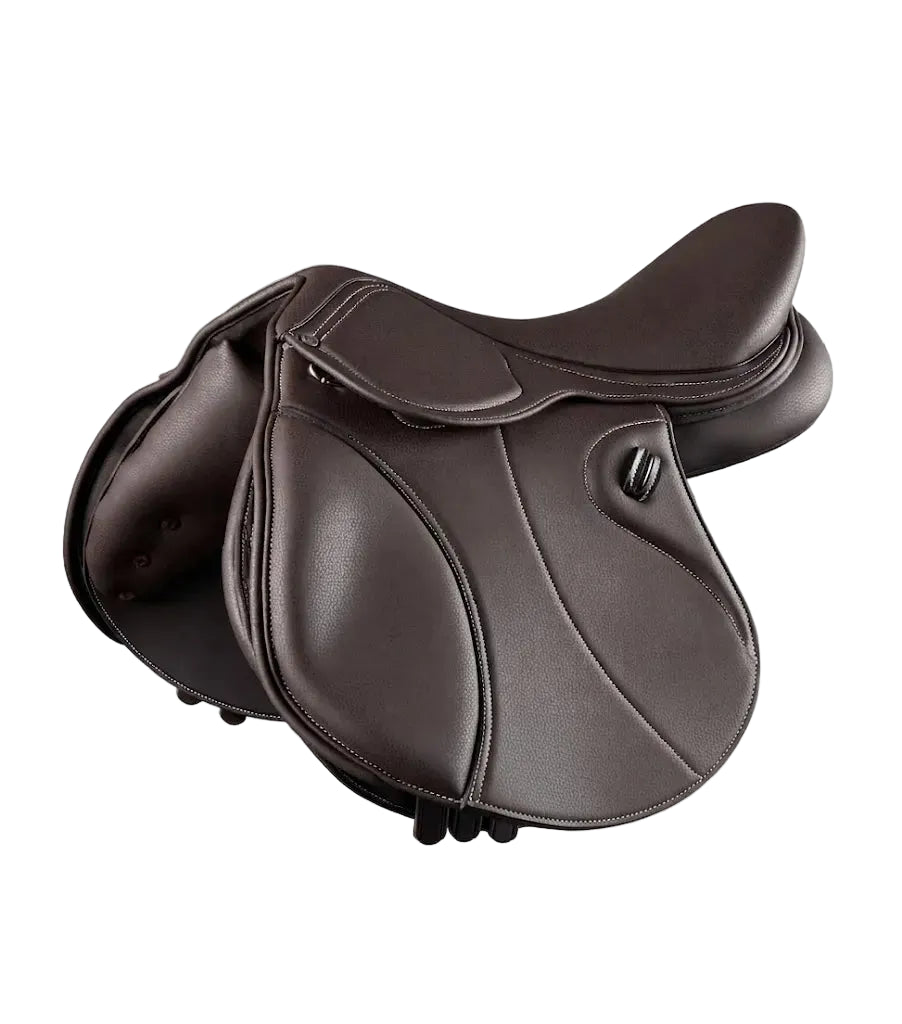 Genuine Leather Bastia Synthetic Dark Brown Jump Saddle