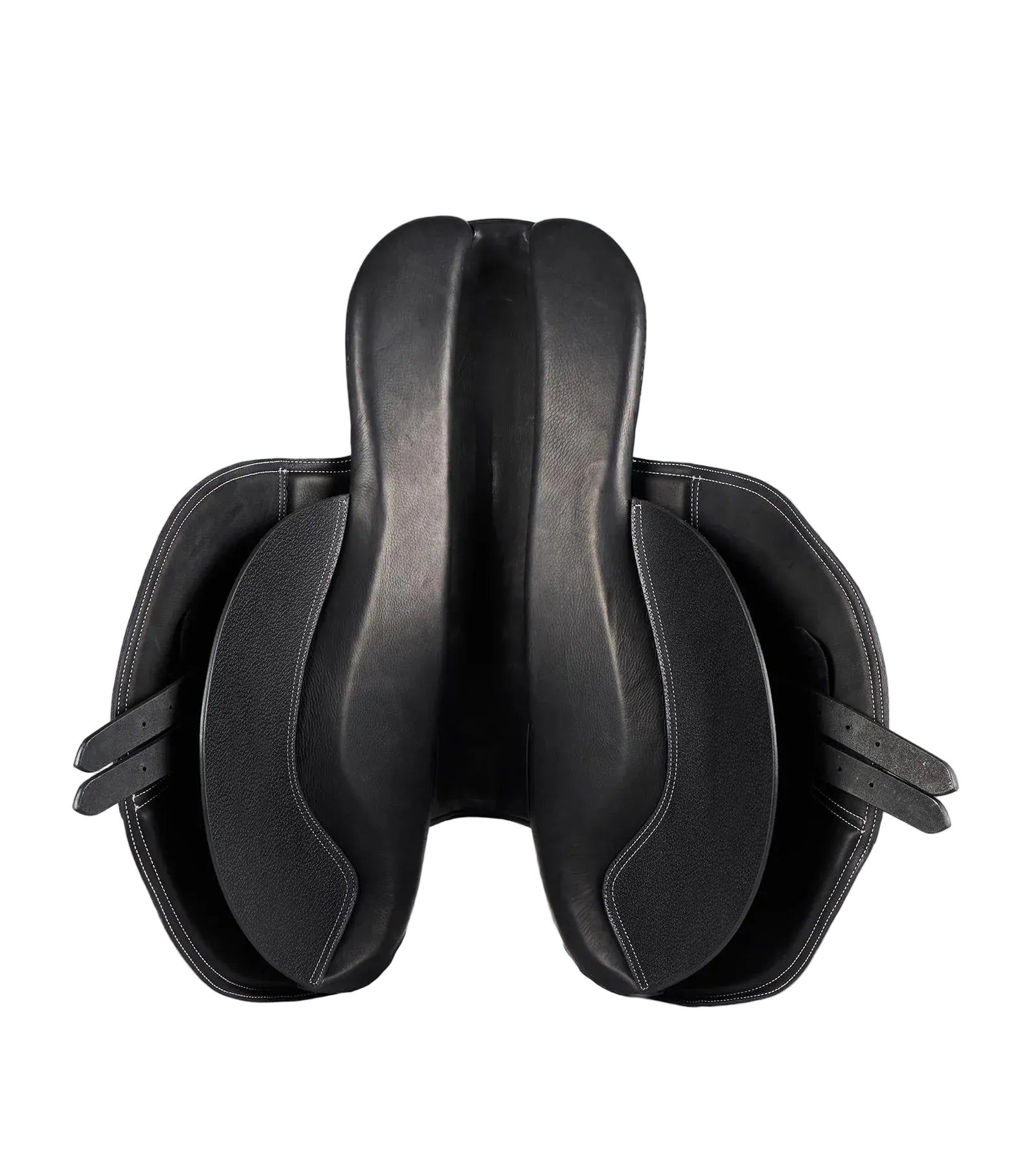 PE Leather Full Tree Exercise Racing Saddle Black