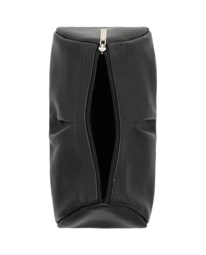 Faux Leather SFO Black Travel Pouch For Women