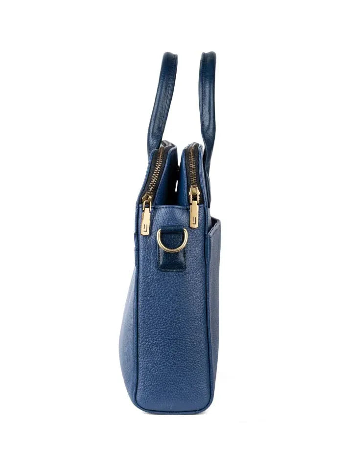 Genuine Leather Wall Street Blue Executive Bag