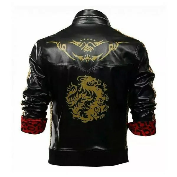 Leslie Kyle Final Fantasy VII Remake Black Leather Jacket