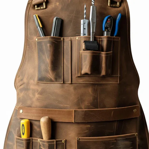 Premium Light Brown Long Craftsman's Companion Leather Apron