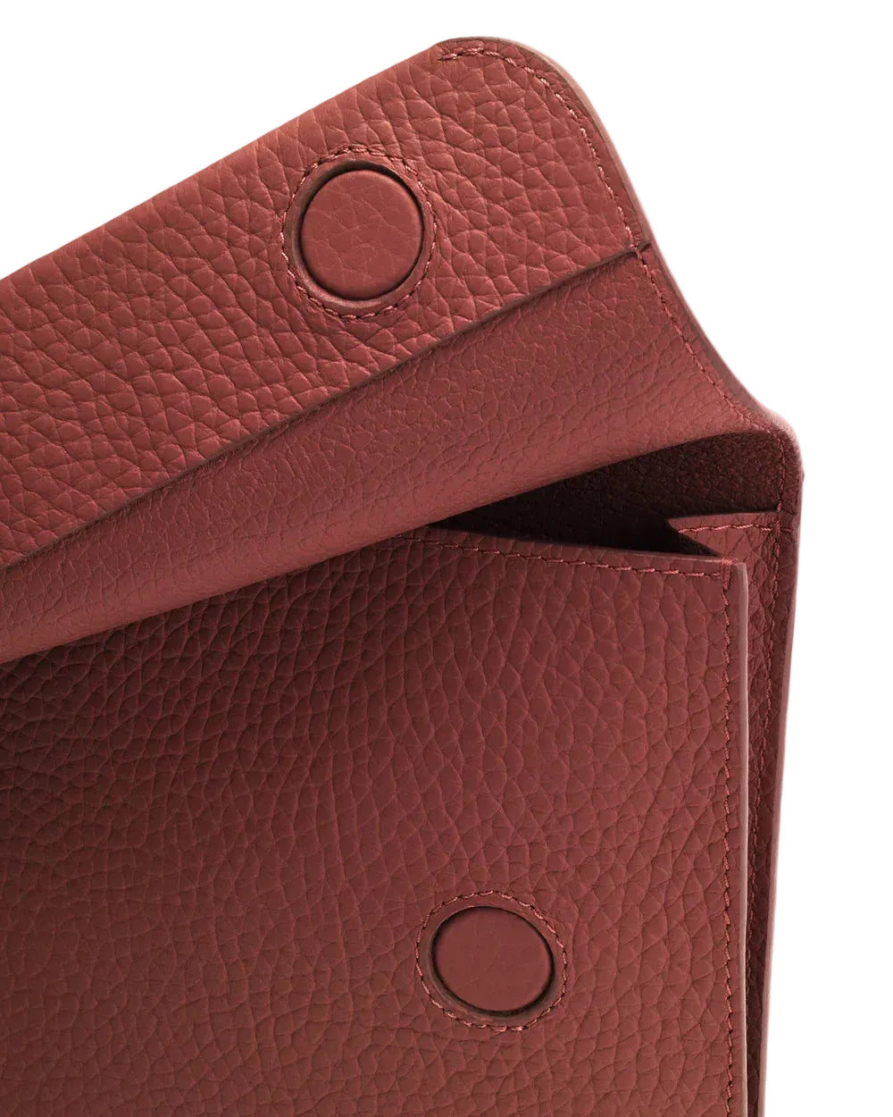 Real Maroon Leather Organiser Flap Bag