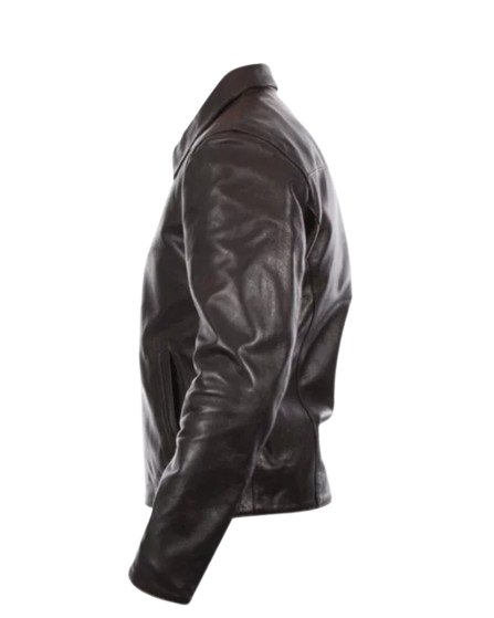 Men Brown Real Leather Jacket