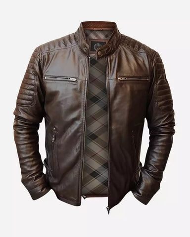 Men's Handmade Slim Fit Leather Jacket Men's Handmade Slim Fit Leather Jacket