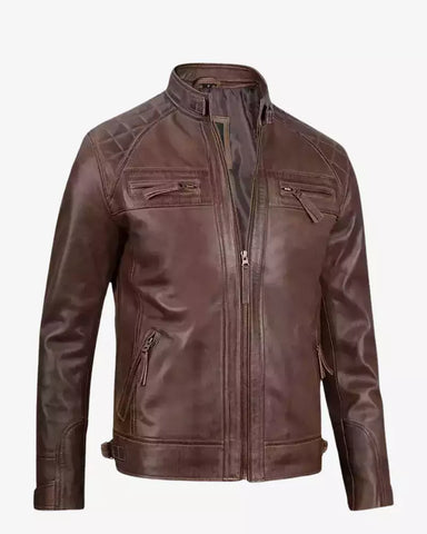 men-brown-cafe-racer-jacket men-brown-cafe-racer-jacket
