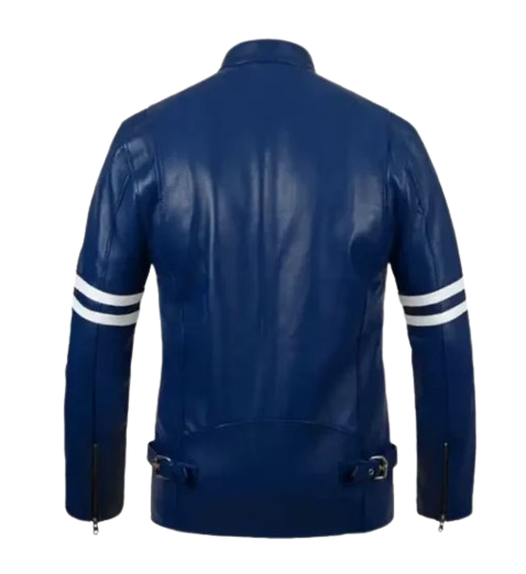 Men’s Rich Blue Leather Jacket