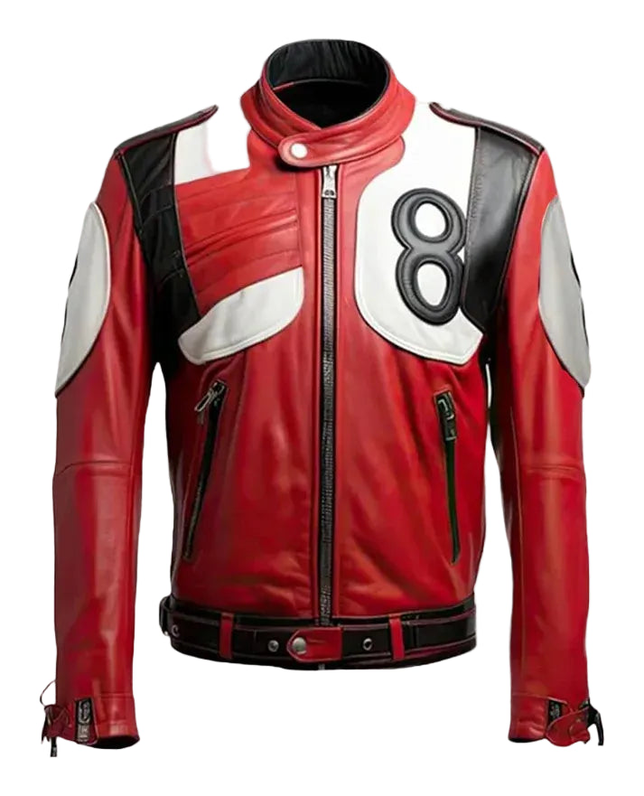 Men's 8 Ball Pool Bomber Billiard Cue Leather Jacket