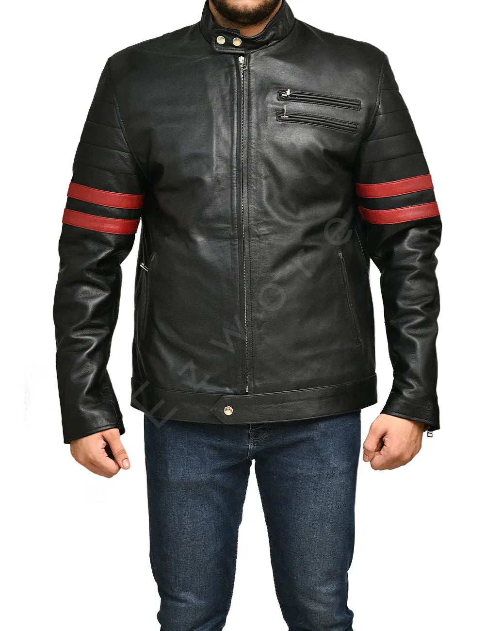 mens-black-biker-red-stripes-jacket