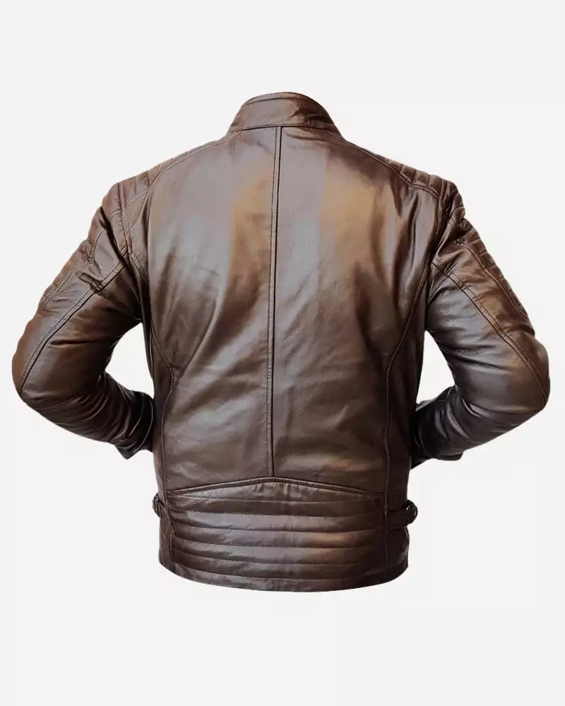 Men's Handmade Slim Fit Leather Jacket