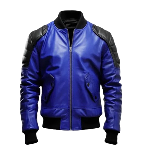 Men’s Blue & Black Bomber Jacket