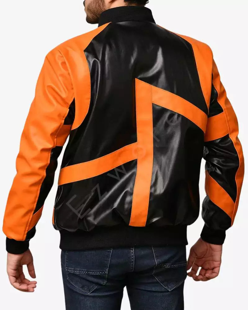 mens-fashion-orange-and-black-motorbike-jacket