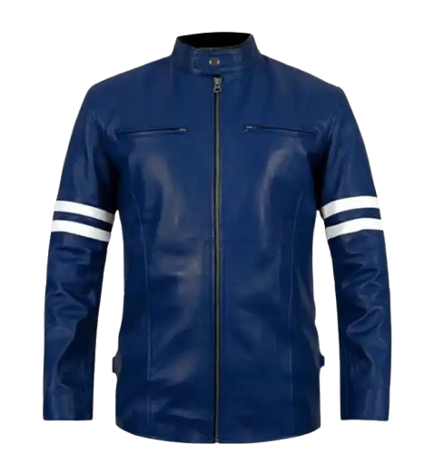 Men’s Rich Blue Leather Jacket