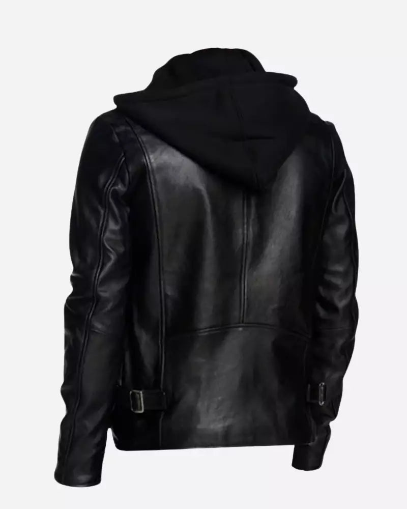 Men-black-detachable-hooded-jacket