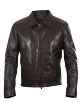 Men Brown Real Leather Jacket