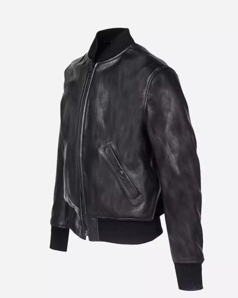 Men-casual-black-bomber-jacket