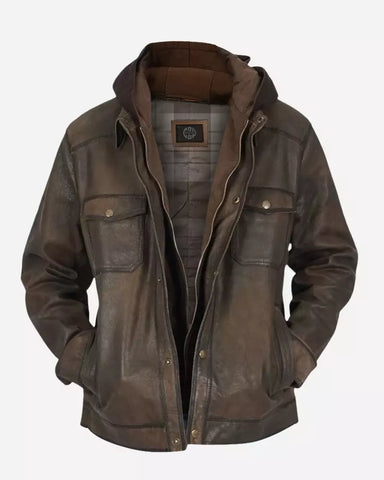 Mens Dark Brown Distressed Vintage Leather Jacket Mens Dark Brown Distressed Vintage Leather Jacket