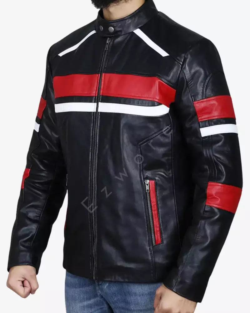 mens-stripe-leather-classic-biker-jacket