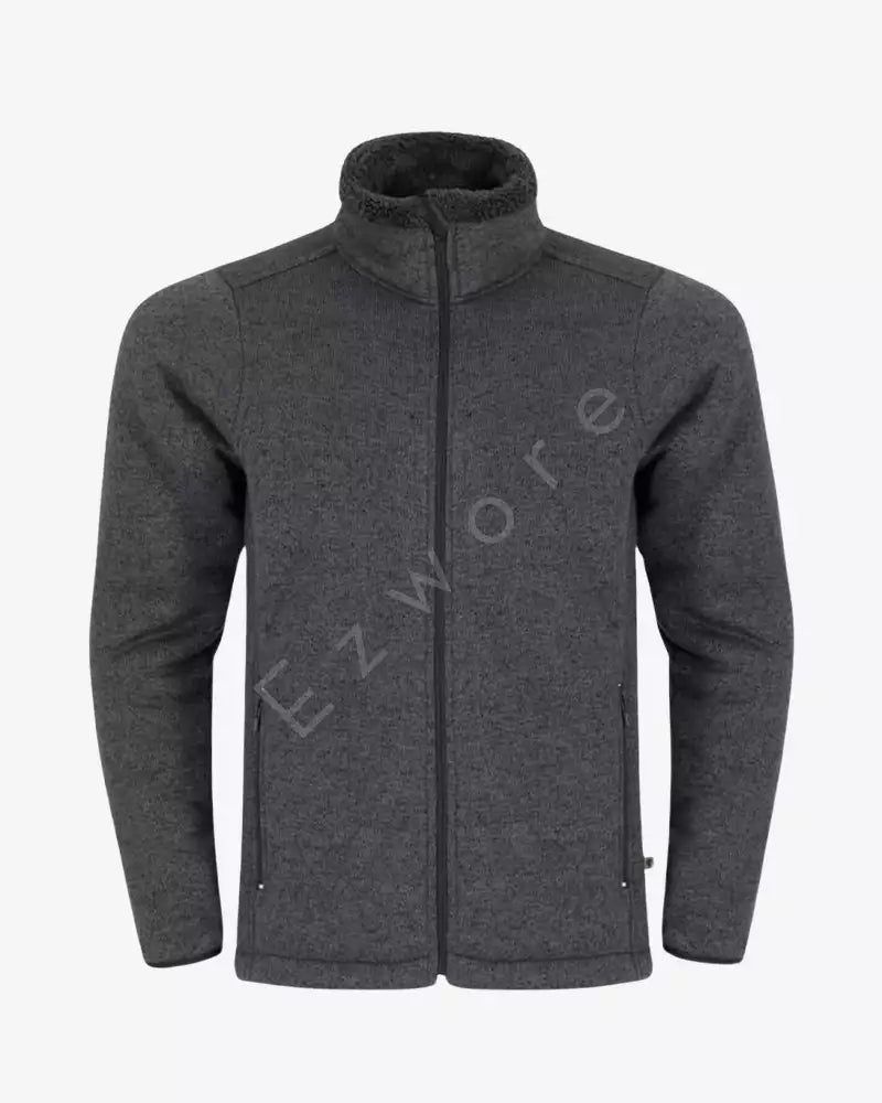 pareman-melange-grey-fleece-jacket