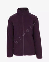 pareman-melange-maroon-fleece-jacket