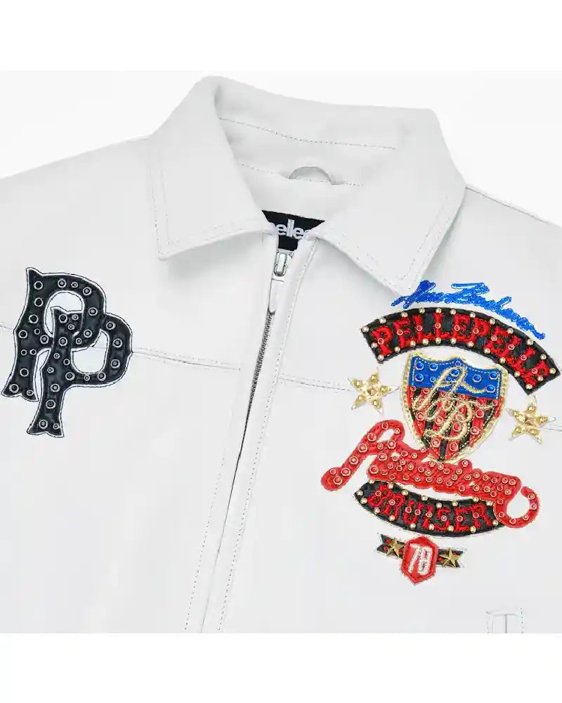 Pelle Pelle American Bruiser Leather White Jacket