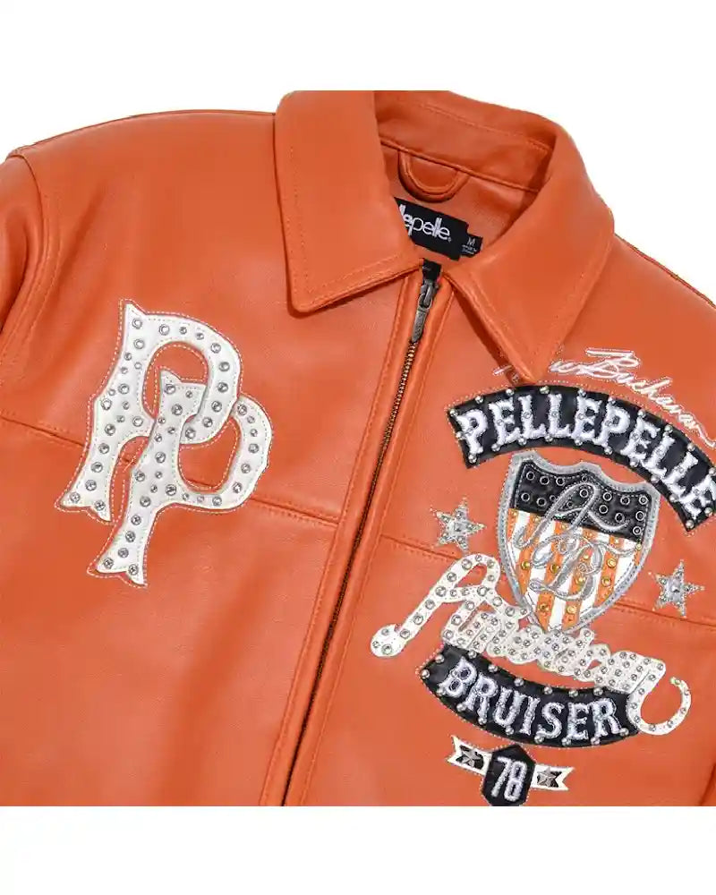 Pelle Pelle American Bruiser Leather Orange Jacket
