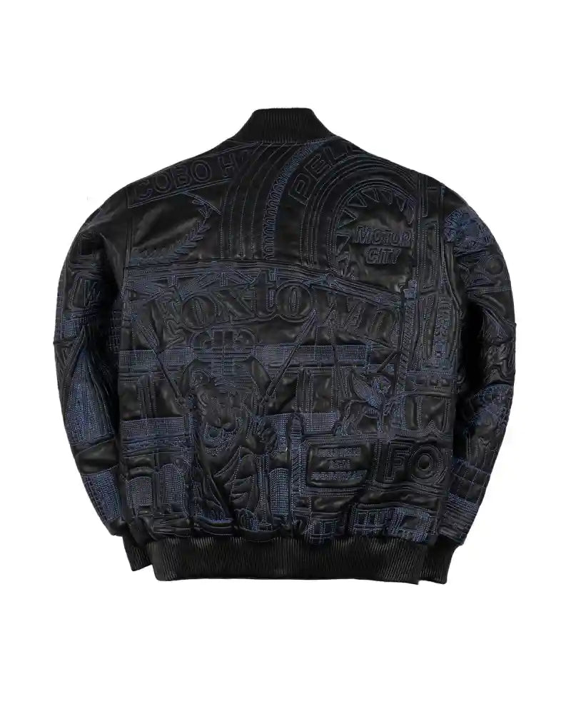 Pelle Pelle Detroit Quilted Stitch Black Jacket