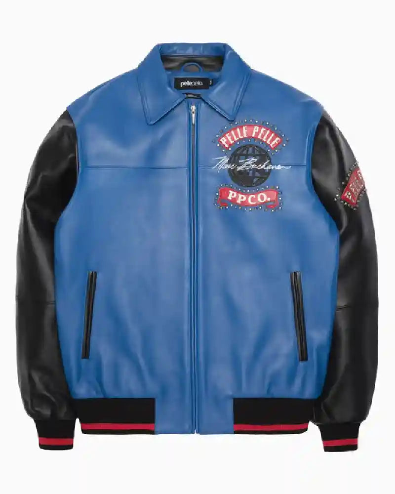 Pelle Pelle World Tour Blue Leather Jacket
