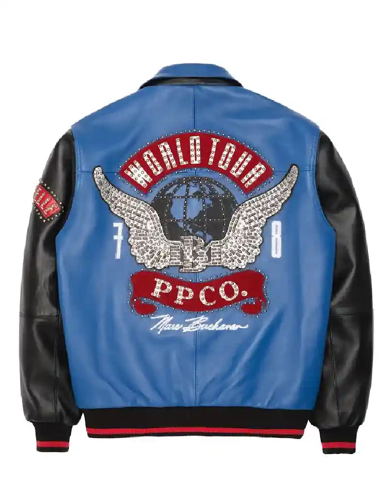 Pelle Pelle World Tour Blue Leather Jacket
