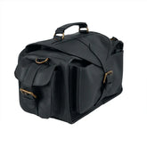 Premium Black Leather Long Travel Camera Bag
