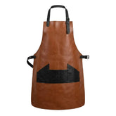 Premium Brown Long Laser Personalized Leather Apron
