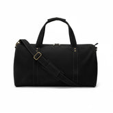 Premium Travel & Gym Holdall Black Leather Duffel Bag