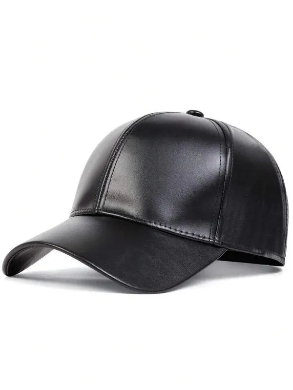 Real Leather Premium Black Cap For Men & Women