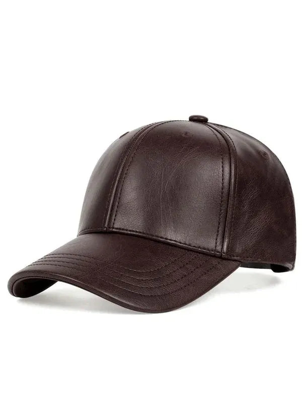 Real Leather Premium Brown Cap For Men