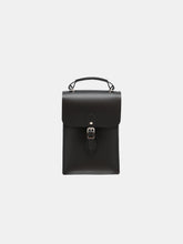 Binocular Black Leather Satchel