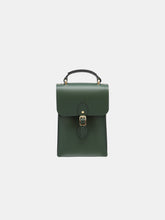 The Artisan Binocular Green Leather Satchel