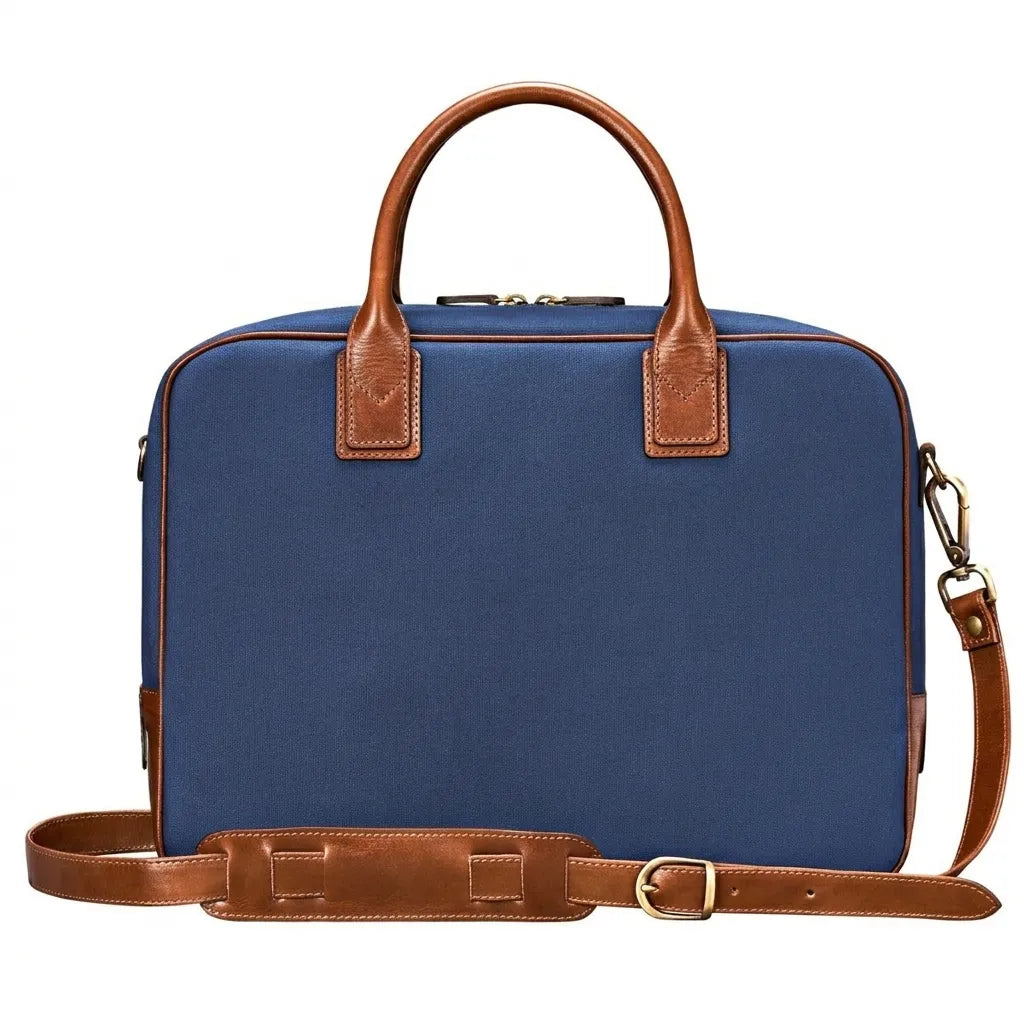 The Calvino Canvas - Men's Leather Laptop Business Bag
