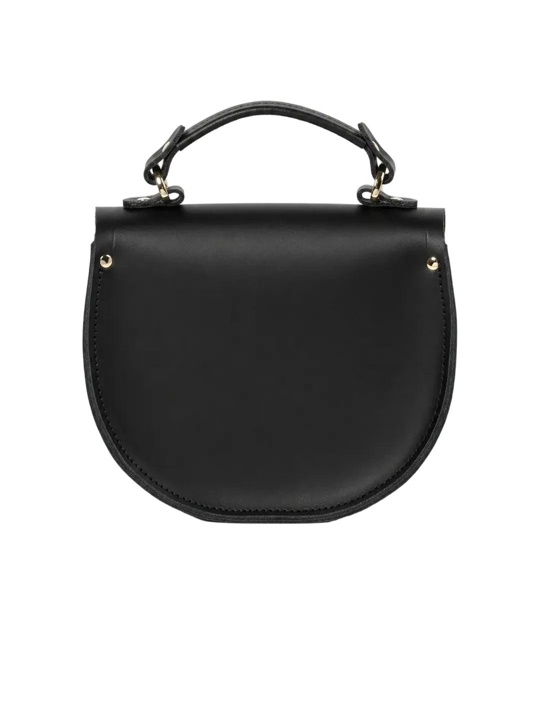 The Isla Circular Black Leather Shoulder Bag
